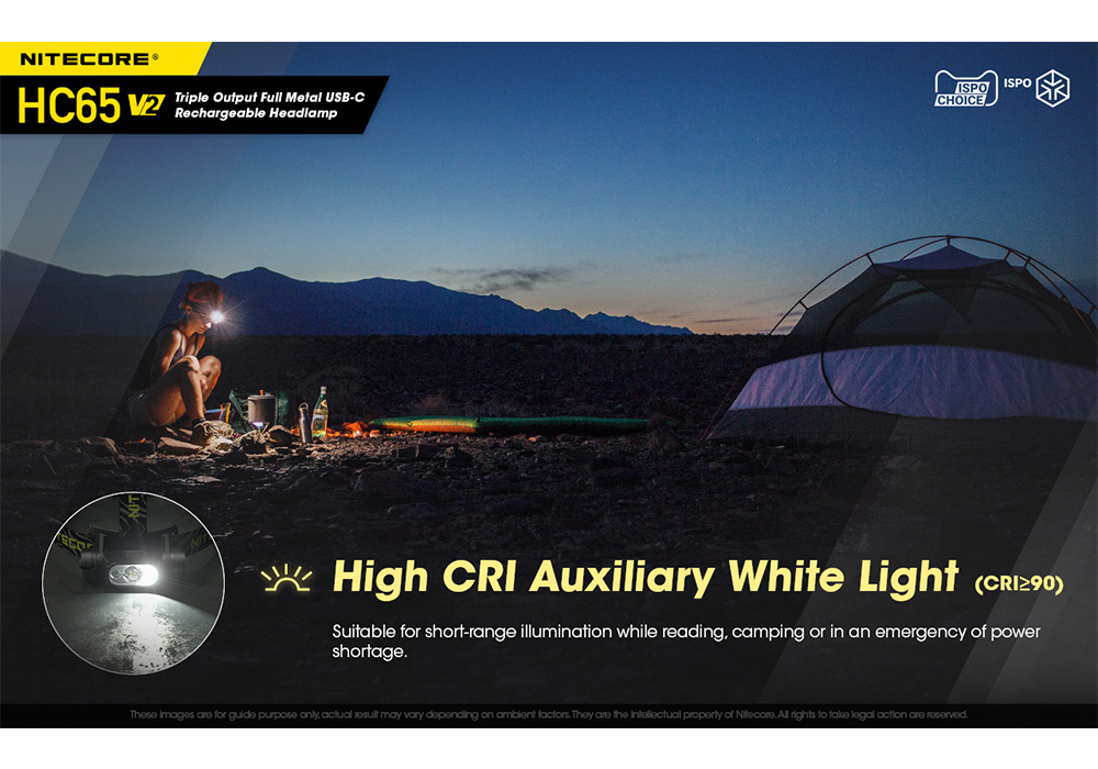 Челна лампа Nitecore HC65 V2 - 1750LM Rechargeable