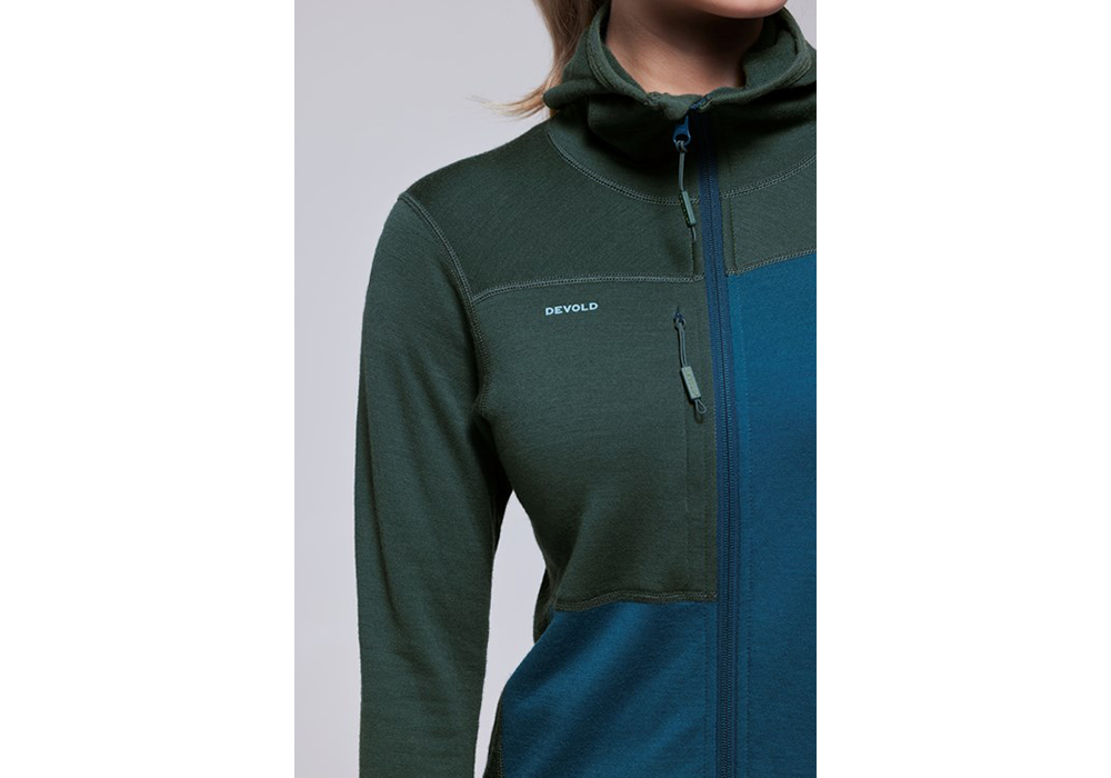 Дамско яке от мерино вълна с качулка Devold Nibba Hiking Woman Jacket with Hood Woods 2022