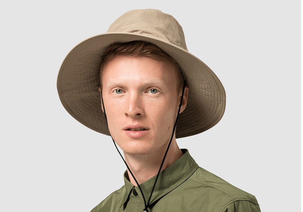 Туристическа шапка с мрежа против комари Jack Wolfskin Lakeside Mosquito Hat Sand Dune 2022