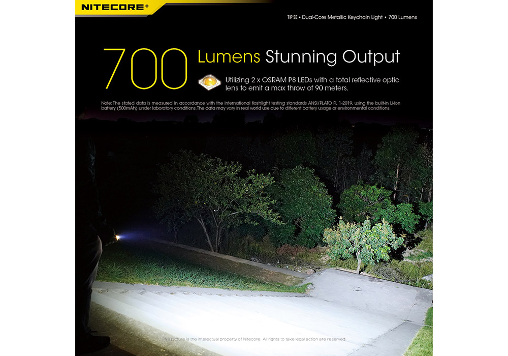 700 lumens Nitecore TIP SE 700 LM Rechargeable Black 2021