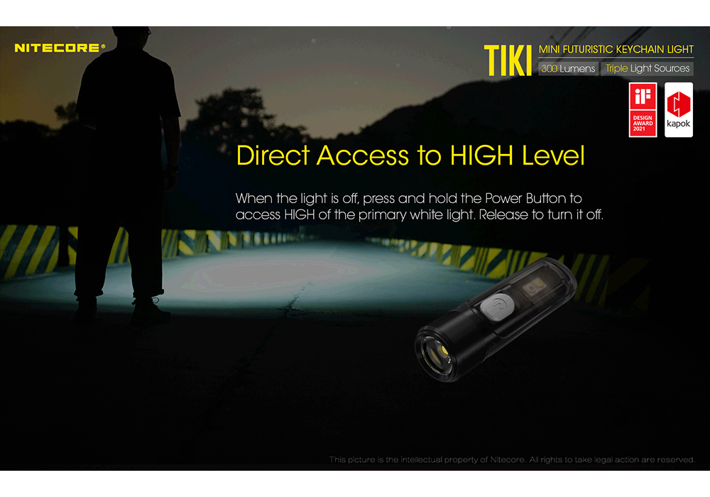 Мини LED фенерче със зарядна батерия Nitecore TIKI 300LM Grey 2021