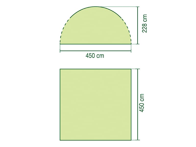 Размер на комплект шатра Coleman Event Shelter Pro XL 4.5 x 4.5 + 4 броя стени