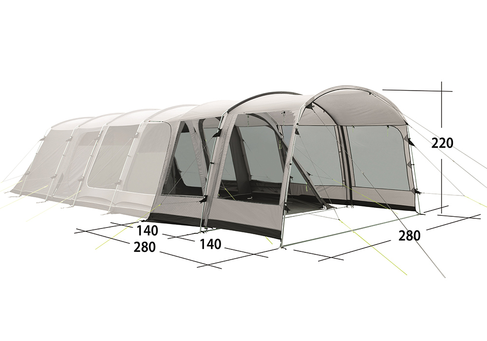 Размери на допълнителна секция за палатка Outwell Universal Extension Size 1