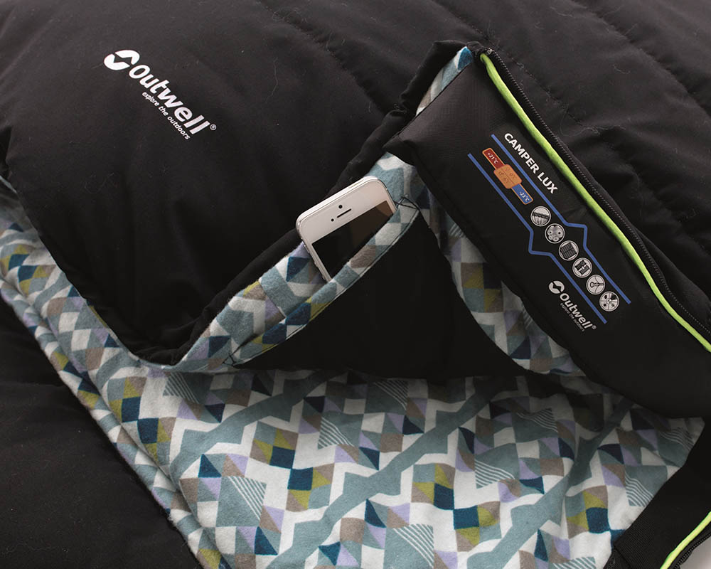 Вътрешен джоб за ценности на спален чувал Outwell Camper Lux модел 2018