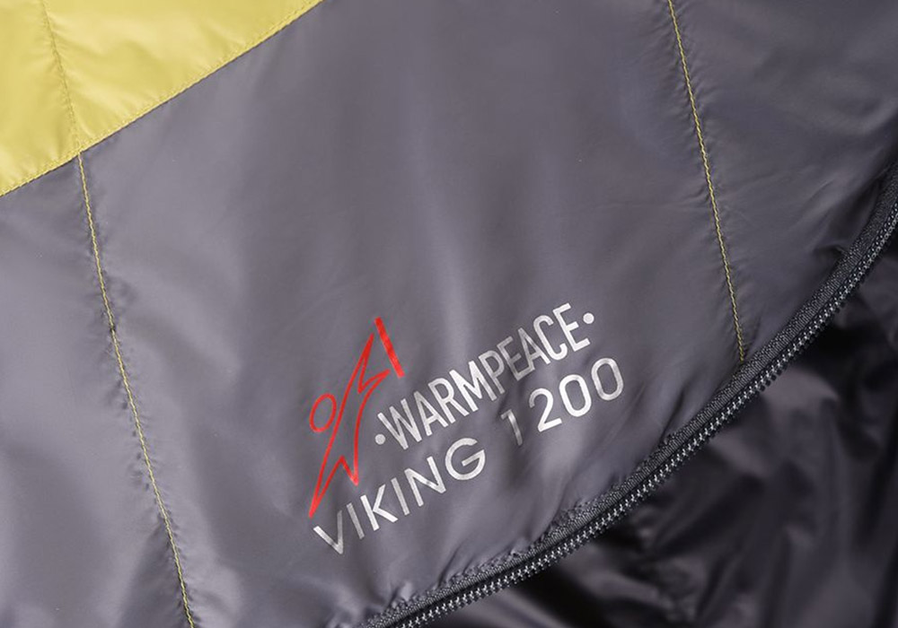 Материя на пухен спален чувал Warmpeace Viking 1200 Hay / Steel 2020